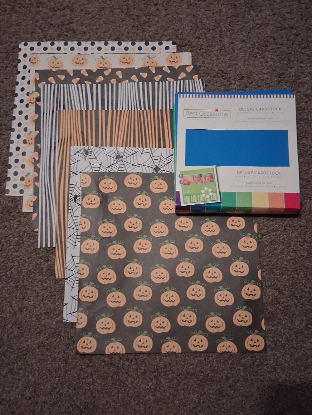 Halloween Scrapbook Paper Pack with Deluxe Cardstock